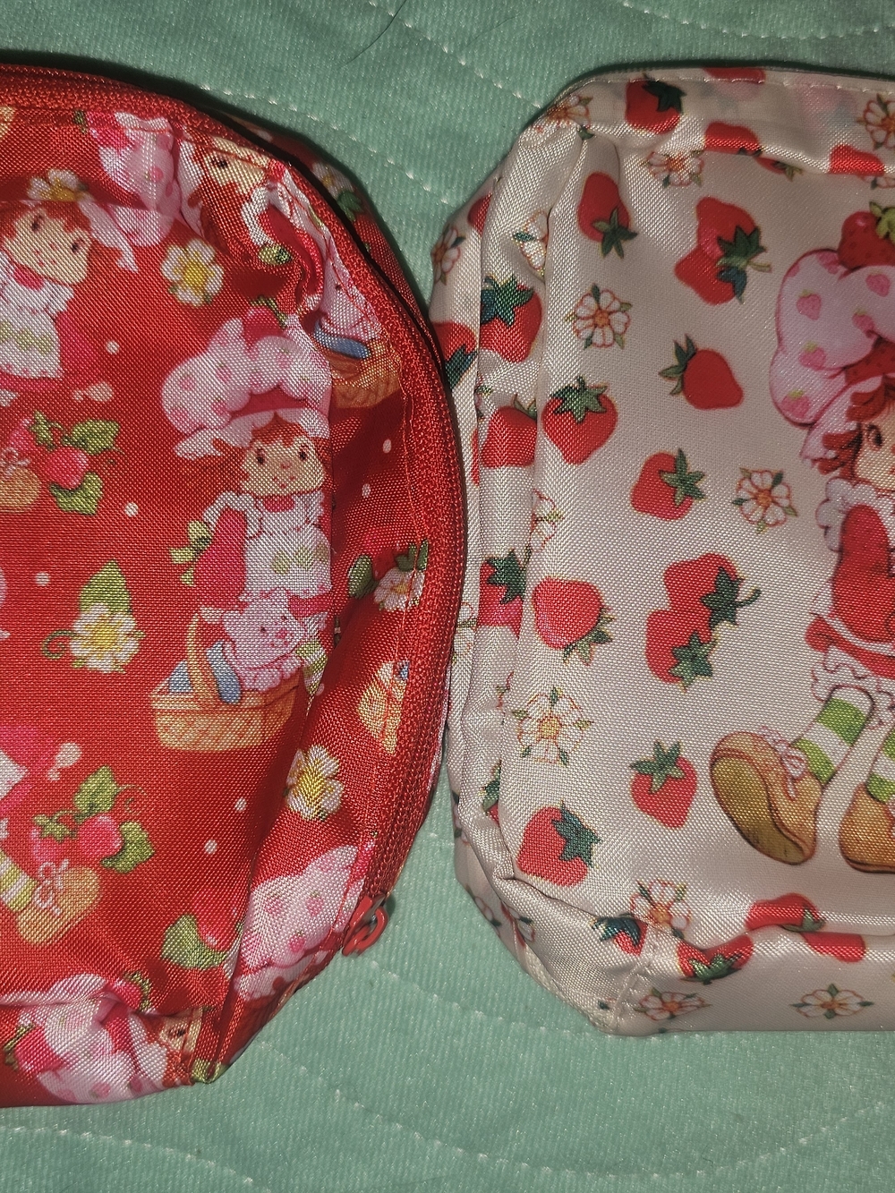 Strawberry Print Mini Cosmetic Pouches